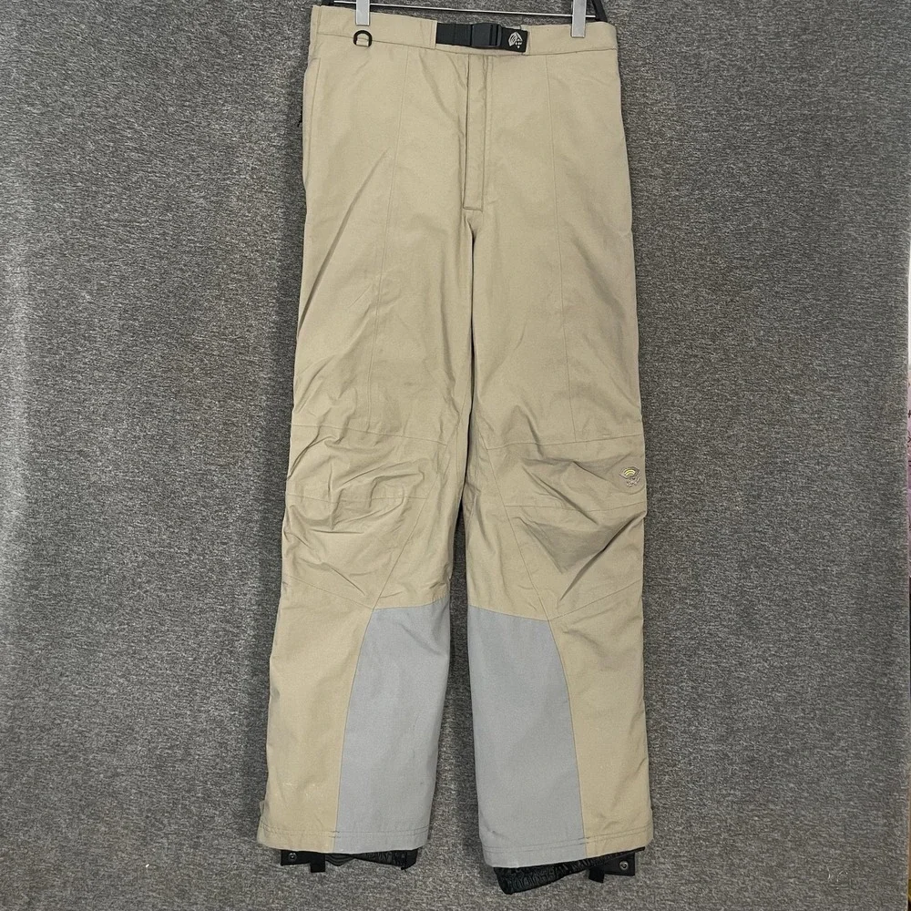 Mountain Hardwear Conduit Pants Mens Medium Beige Snow Ski Waterproof Nylon